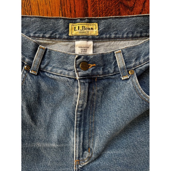 LL Bean Original Fit Straight Women Denim Jeans 100% Cotton Classic Style 14 Reg - Picture 4 of 5